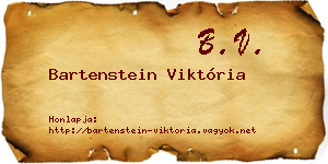 Bartenstein Viktória névjegykártya